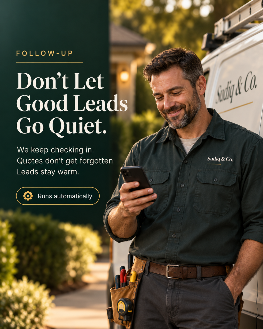 Owner reading customer messages on a phone