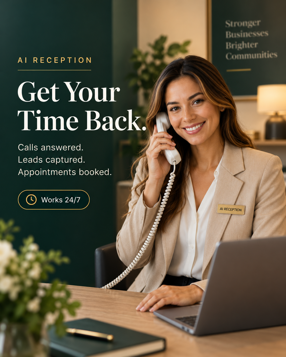 Owner working on a job while calls keep getting answered