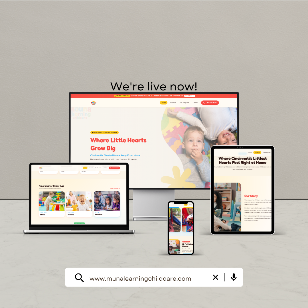 Muna Learning Childcare website