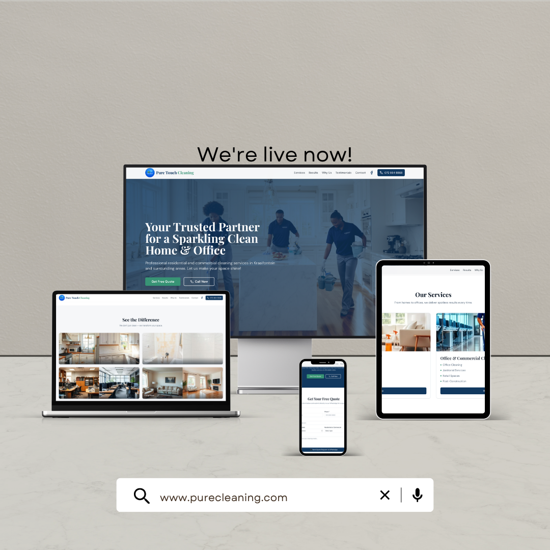 Pure Touch Cleaning website